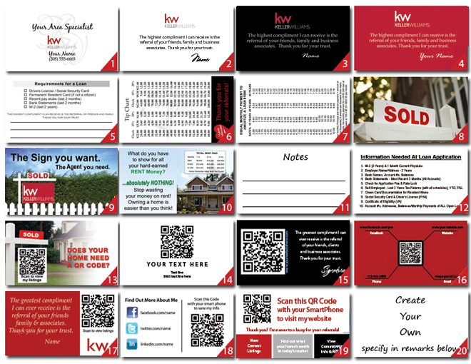 Keller Williams business cards, designs, signs, logo, templates